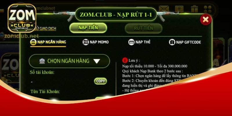 Hướng Dẫn Nạp Tiền ZOMCLUB Siêu Tốc Chỉ Với 1 Phút 2 Lưu ý khi nạp tiền để không gián đoạn